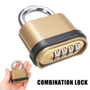 4 Digit Combination Lock Outdoor Combination Padlock with Hardened Steel ShackleLocks with Code for Sheds Fence Storage Unit and Gate