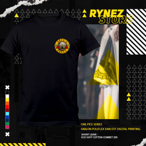 RYNEZ - KAOS GUN N ROSES LOGO MINI SIMPLE MINIMALIS - TERSEDIA BERBAGAI WARNA PILIHAN UNTUK SEDIA CUSTOMIZE SABLON FULL COLOR - BAHAN KAOS DINGIN HALUS ORI REAL PICK - BAGUS UNTUK SUMMER TIME IKLIM INDONESIA - KAOS BRAND MUSISI TERKENAL LAGENDARIS KOLEKSI