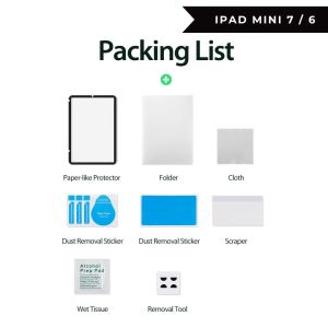 DUX NAAD Paper-like Screen Protector for iPad Air 11 13 2025 Pro 11 13 2024 4 5 Pro 11 12.9 iPad 9 8 7 10 11 Mini 6 7
