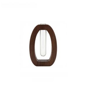 MNTT Wooden Hydroponic Flower Vase Minimalist Home Decoration Flower Holder Nordic Style Creative Design Glass Tube Vase Room