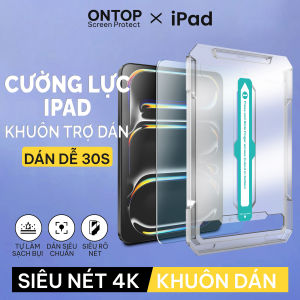 Kính Cường Lực Khuôn Trợ Dán Cho iPad Trong Suốt Chống Mỏi Mắt Cho Mini 1/2/3/4/5/6 Air1 AIr2 5/6 9.7 7/8/9/10.2 Air3/ Pro/10.5 Air 4/ Air5/ 10.9 11 Gen10/10 2022 12.9(từ 2018-2023) inch
