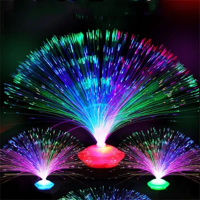 ONLYES Candle Lamp Nighting Lighting Lamps Home Decor Christmas Decoration LED Fiber Optic Light Night Lamp Multicolor
