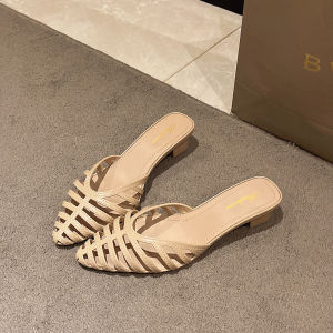 รองเท้าแตะ ลําลองและไม่เป็นทางการ ย้อนยุค รองเท้าแตะผู้หญิง วรรณกรรม มีสไตล์และสง่างาม