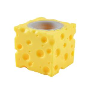 Mouse Shaped Cheese Stress Ball Stretchy Sensory Toy For Kids Adults Soft TPR Silicone Home Office Use