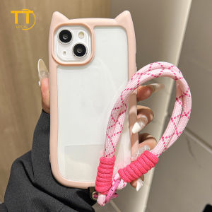 Tri-Town Cute Cat Frame Case for iPhone 11 18 17 16 15 14 13 12 Pro Max 7Plus 8 Plus XR XS Max Thicken Shockproof Soft Silicone Cover