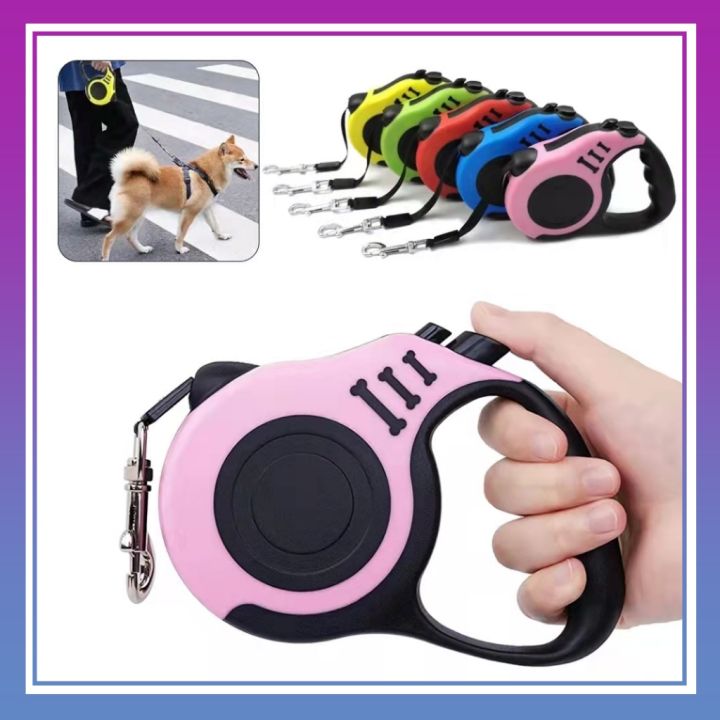 Strong Blue 3m Retractable Dog Leash – Automatic Soft Traction Rope Belt for Small and Medium Dogs , Cats