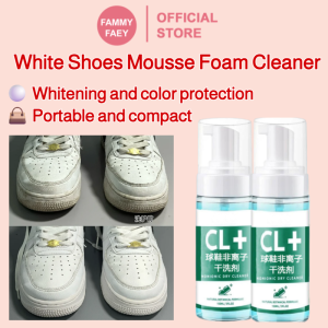 【FAMMY FAEY】Deep Cleaning White Shoes Mousse Foam Cleaning Agent Decontamination Whitening and Yellowing Dry Cleaning White Sneakers Foam Brush Shoe Cleaning Agent Shoe Washing and Shoe Polishing小白鞋慕斯泡沫清洗剂
