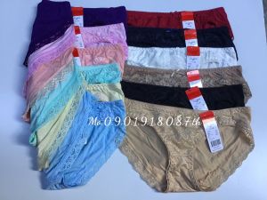 10 Quần lót nữ cotton phối ren cao cấp nhiều màu nhiều size từ 34kg đến 65kg vn115 MarketOnline68