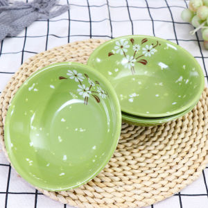【6-inch】Break-resistant Melamine Bowls Thickened Flower Bowl for Food Dinner Rice Noodles Cereal Etc Tableware Plates Safe for Kids