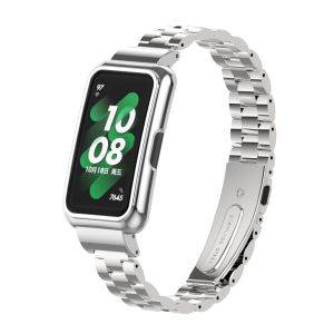 Strap for Huawei Band 10/9/8/7/6 and Honor 7/6,Metal Breathable Replacement Wristband Bracelet Stainless Steel Strap Huawei Band for Women Men Soft Waterproof Sport Business