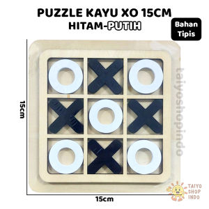 TAIYO Puzzle Kayu XO Tic Tac Toe Game Wooden Wood Jigsaw Sensory Montessory Edukasi Mainan Anak