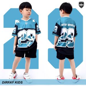 Dirfay Kids Atasan Jersey Anak Series Number Full Printing / Jersey Anak Laki-Laki / Vintage / Casual