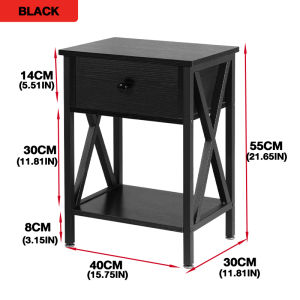 Global Modern Bedside Cabinet Adjustment Height Bed Table Space Saving Easy Installation Drawer