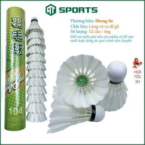 Hộp Cầu Lông Đế Gỗ XD104 (12 Quả) - Ống Cầu Lông Vịt Trái Cầu Lông Vũ Trắng Quả Cầu Lông Vịt Thi Đấu Và Luyện Tập