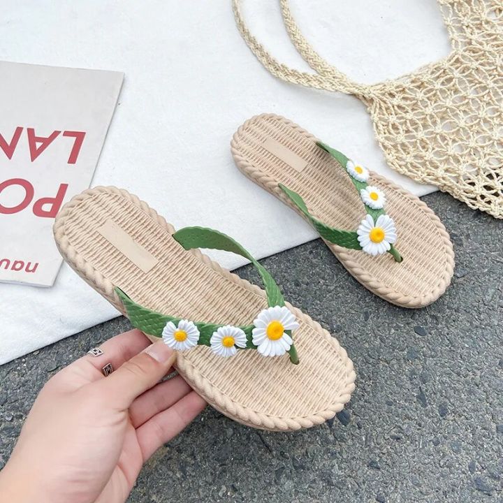 Women's Sandals 2023 Summer Beach Slippers Bohemia Dress Flat