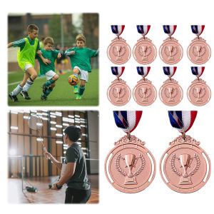 Winnereco 10Pcs Award Medals 5cm Sports Rewards Gold/Silver/Bronze Medal for Sports Games