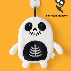Halloween Themed Plush Hand Towel with Quick-Dry Coral Fleece for Kids Decorative and Functional Design