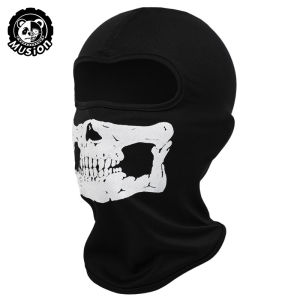 Musion Mua 1 Tặng 1 Khăn Trùm Balaclava Call of Duty Mặt nạ Tay tay COD Ghost In Mesh Thở cho Xe máy cưỡi Airsoft Halloween Cosplay