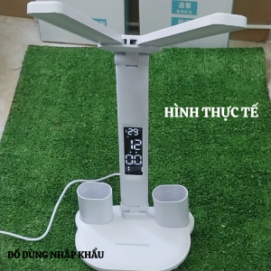 Đèn Học Chống Cận Màn Hình Led LCD Tích Hợp Đồng Hồ Đo Nhiệt Độ -Dây usb cắm trực tiếp an toàn khi sư dụng
