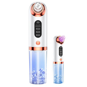 Electric Purple Light Therapy Small Bubble Blackhead Remover Water Cycle Pore Acne Pimple Removal Vacuum Suction Facial Cleaner Tool