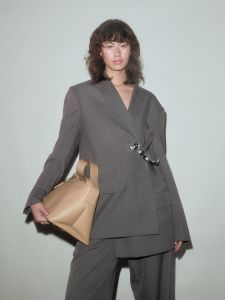 NICHP : Eternity Collection : Jemma suit :  Elegant Oversized Suit with Chrome Accents and Single Breasted Blazer
