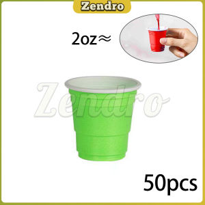 ZEO 16oz/2oz Beer Cups Disposable Reusable Plastic Cup