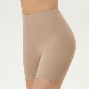 Seamless Middle Waist Boxer Shorts Women Stretch Boyshorts Panties Butt Lift Underwear S-4XL