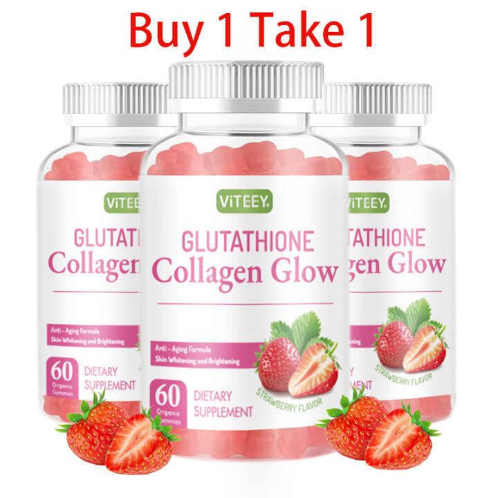 Glutathione Collagen Gummies Anti Aging Whitening Gummies Skin Glow Vitamins Gummies Beauty 6028