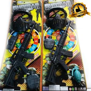 ( BISA COD ) PROMO MAINAN ANAK PISTOL GUNMAN BISA BUNYI ADA TOPENG DAN FULL SET SENJATA / MAINAN TEMBAK TEMBAKAN TANPA BATERAI