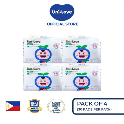 UniLove Slim Fit Baby Pants 30s (X-Large) Pack of 4 - Hypoallergenic | Super Absorbent | Ultrasoft | Neutralizes PH Level | Double Leakguard | Pants type | Breathable