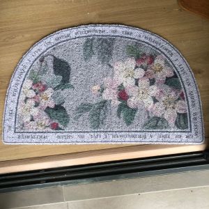 Semi Circle Entrance Mat for Main Door Durable Dust Prevention Welcome Mat Anti Slip Coil Wire Loop Cute Design