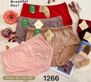 BEE - Celana Dalam Wanita Pakaian Dalam Wanita Mid Waist Cd Polos Underware Polini 1266