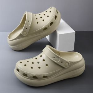 [Free Shipping] Original Brand EVA Clogs For Women Summer 2025 New Style Thick-Soled Height-Increasing Non-Slip Beach Sandals For Women