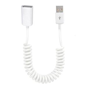 High Speed USB2.0 Male to Female Spiral Coiled Extension Cable Cord for Charging Data Transmission