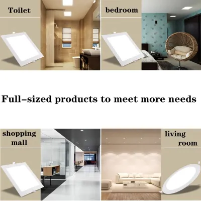 VIVENA LED Panel Light Downlight Round/Square Recessed Type Adjustable 3 Colors Ceiling Light
