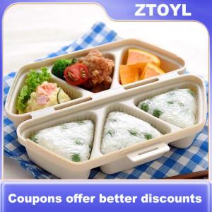 【ZTOYL】 6 Grids Sushi Mould Triangle Bento Box Kitchen Party Supply Mold Tool Onigiri Rice Ball Bento Machinenori Kitchen Accessories
