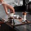 BINCOO Coffee Tamper Base Walnut Storage Board Powder Dispenser Coffee Utensil Set. 