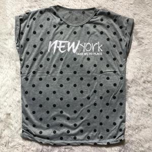 BJ ONLINE - [COD GRATIS ONGKIR] KAOS NEW YORK ABU/ BAJU ATASAN KAOS WANITA MURAH DEWASA KOREA JUMBO OVERSIZE KOREAN STYLE KEKINIAN REMAJA LENGAN PENDEK MURAH MERIAH TERBARU TEBAL BAGUS LUCU OOTD ADEM