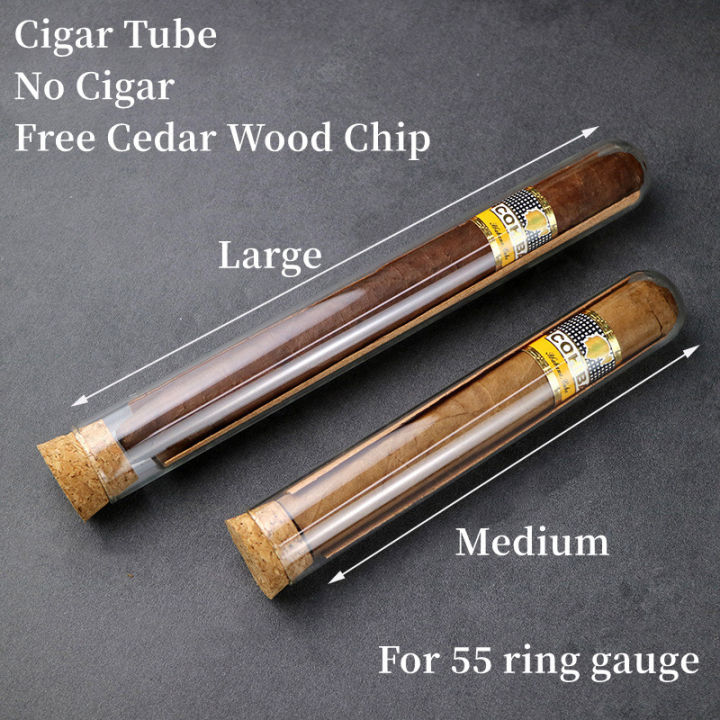Single Cigar Tube, Mini Single Tube Portable Cigar Moisturizing Tube, Metal For Your Friends Or - View #7