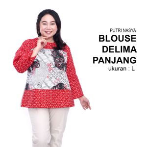 Atasan Batik Jumbo LD 140 Blouse Big Size Wanita Lengkap S-M-L-XL-2L-3L-4L-5L-6L-7L Model Blus Jumbo Seragam Batik / Atasan Big Size / Blus Batik Jumbo Kerja Wanita / Pakaian Kerja Jumbo Wanita Kantor Formal