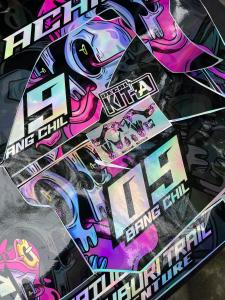 Decal Honda CRF 150L premium Decal Hologram Crome Pelangi CRF motif gurita D-I2-016 i2-1186