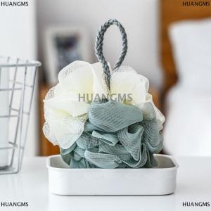 [COD] HUANGMS Shower Mesh Sponge Bath Puffs Bubble Ball Body Exfoliating Brush Soft Cleaner Skin Scrub Back Brush Bathroom Supplies