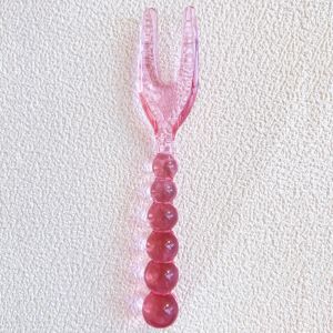 JIAOD ใสสะอาด ช้อนแก้วส้อม สีชมพูสีเขียว ทนความร้อนทน ช้อนผสมกาแฟ สร้างสรรค์และสร้างสรรค์ ยุคกลางยุคกลาง ช้อนบนโต๊ะอาหาร อุปกรณ์ถ่ายภาพอาหาร