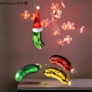 WP💓💛💖 1Pcs Christmas Tree Hanging Ornament Cucumber Pendant Creative Pickled Cucumber Christmas Tree Decor Pendant