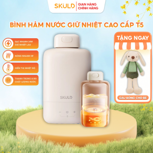 Bình hâm nước tích điện hâm sữa SKULD T5 Kiểm tra chất lượng nướcThanh trùng An toàn cho bé 400ml