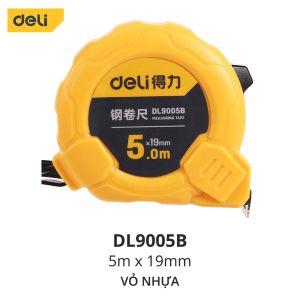 Thước Cuộn Thép Deli Cao Cấp Chính Hãng Đủ Size - Chất Liệu ABS Bọc Cao Su Chắc Chắn Chống Va Đập - DL3796 / EDL9003B