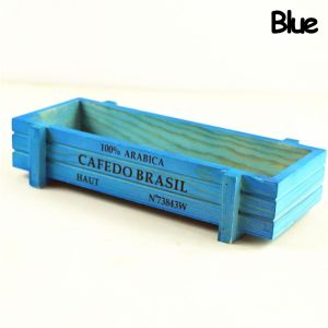 WENYOU 1 PC Công cụ Chậu trang trí Máng Hộp mọng nước Bình hình chữ nhật Thùng cổ điển Lọ hoa gỗ