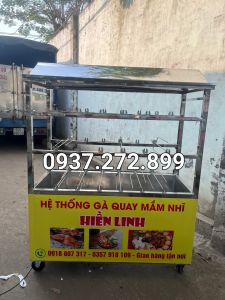 Lò quay gà vịt chạy bằng động cơ nhật 100w tặng kèm xiên nướng giá hủy diệt cơ khi TNC 0937 272 899