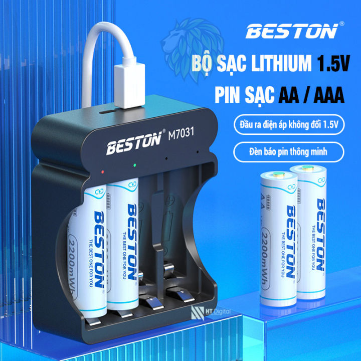 Bộ Pin Sạc AA AAA 1.5V Lithium Beston M7031 Công Suất Lớn, Điện Áp ...