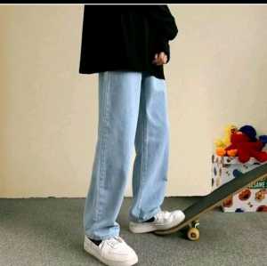 celana jeans pria panjang celana jeans korea style kulot pria celana gombrong pria celana oversize